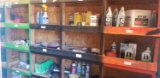 Contents of Shelving Unit Including Valvoline Gear Oil; Filers; Motor Oil