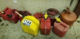 (8) Metal And Poly Gasoline containers,(1) Poly Diesel Container
