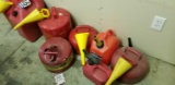 (8) Metal And Poly Gasoline Containers
