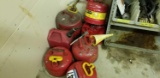(7) Metal and Poly Gasoline Containers