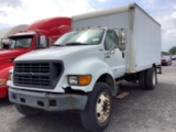 2000 Ford F750 XL Super Duty 16 Ft Box Truck (Unit #18035)