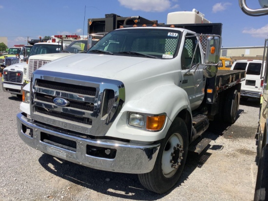 2008 FORD F650 FLATBED TRUCK