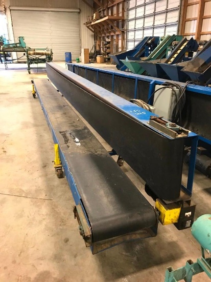 Thomas TM02212A 18 in x 25 ft Carbon Steel Frame "L" Belt Bagging Conveyor (LTS #215)