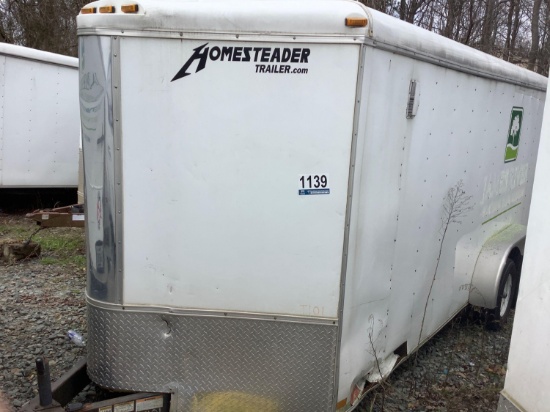 2010 HOMESTEADER 18' ENCLOSED V-NOSE TRAILER