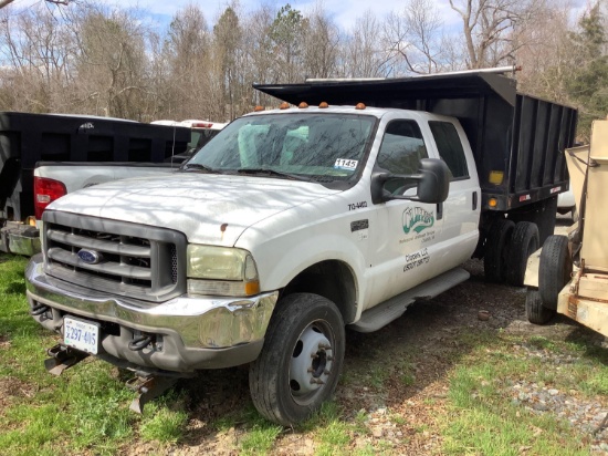 2004 FORD F450 CREW CAB DUMP TRUCK