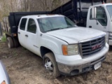 2008 GMC SIERRA 3500 CREW CAB DULLY STAKE BODY TRUCK