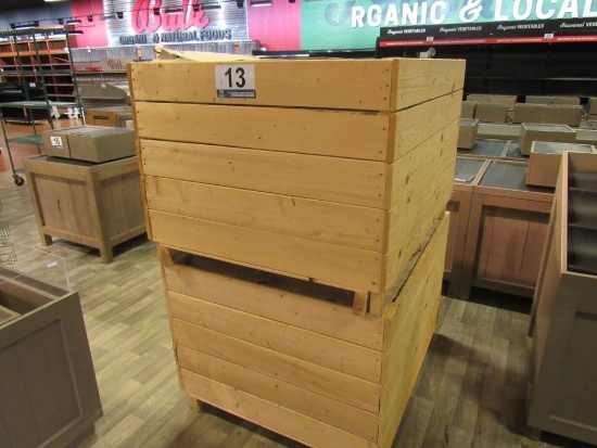 (2) Wooden Display Boxes