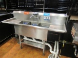 Three Compartment Stainless Steel Sink