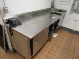 Stainless Steel Single Compartment Sink Prep Table