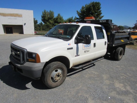 2005...FORD...F350 Crew Cab 4x4 Dump Truck (VDOT # (R07614)