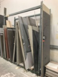 SOLID SURFACE REMNANTS & METAL STORAGE RACK