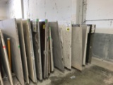 ASSORTED QUARTZ SLABS & SLAB RACK