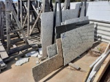 GRANITE REMNANTS & METAL A-FRAME