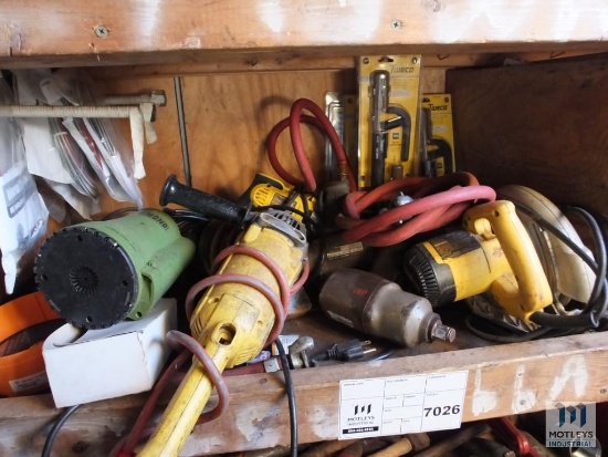 (2) 9" Grinders, Saw, Impact Hammer, Drills and Electronic Horders