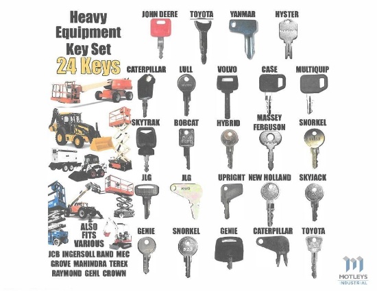 Heavy Equipment Key Set