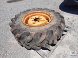 Tire and Wheel for Tractor, 16.9x24