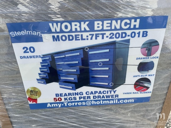 Steelman 7Ft 20 Drawer Work Bench