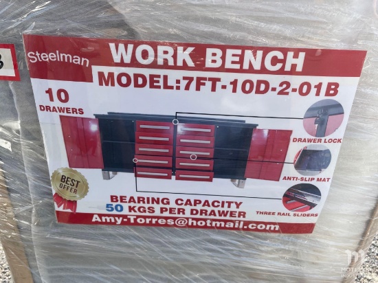 Steelman 7Ft 10 Drawer Work Bench