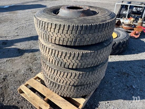 (4) 11R 22.5 Truck Tires