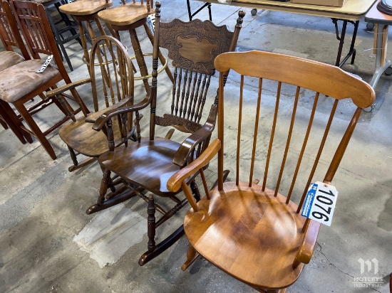 3 Assorted Wooden Rocking Chairs