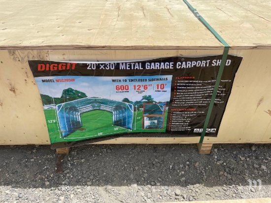 Diggit MSC2030F 20'x30' Metal Garage Carport Shed
