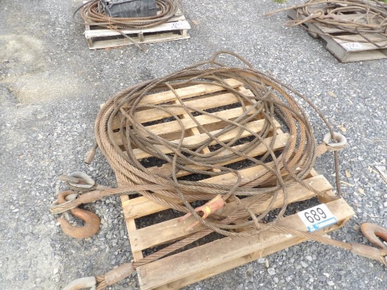 Braided Cable with Crosby Hooks