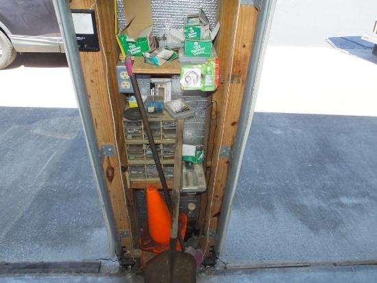 Wall Lot: Fasteners, Cones, Shovel