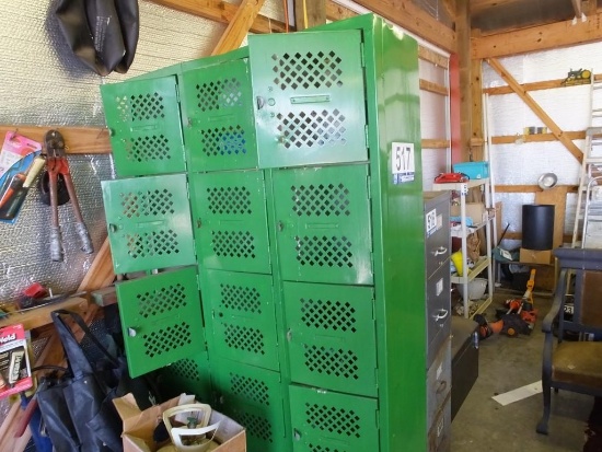 15-Door Storage Locker (Green)