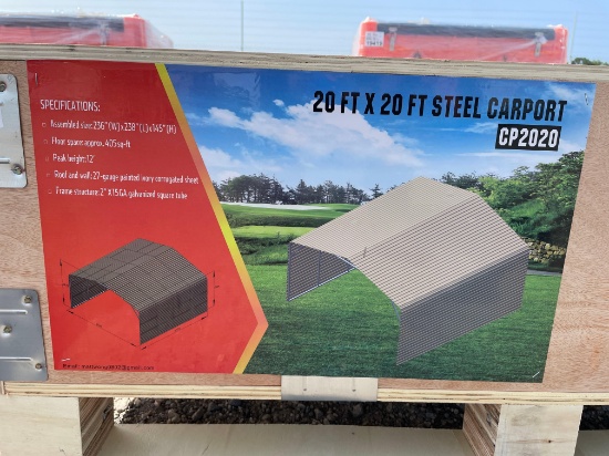 20 ft 20 ft Steel Carport