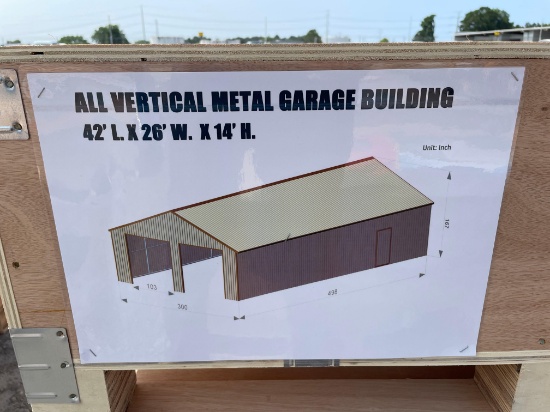 26 ft x 42 ft Double Garage Metal Barn Shed (BOX A + BOX B)