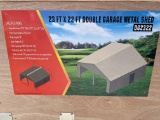 23 ft 22 ft Double Garage Metal Shed