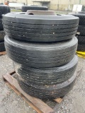 (4) Bridgestone R268 Truck Tires