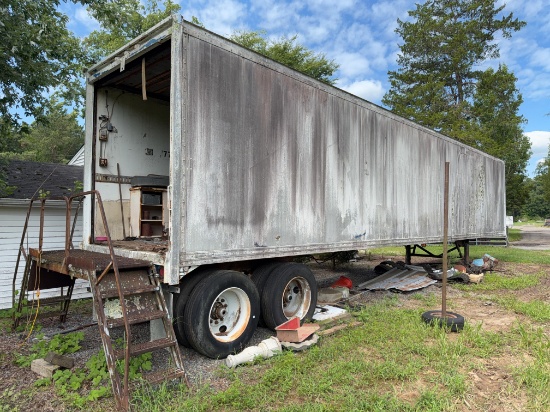 Industrial Storage Trailer and Steps with Contents
