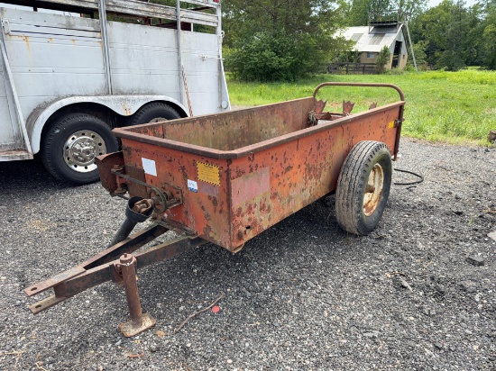 Rustic Farm Trailer with Spreader Attachment