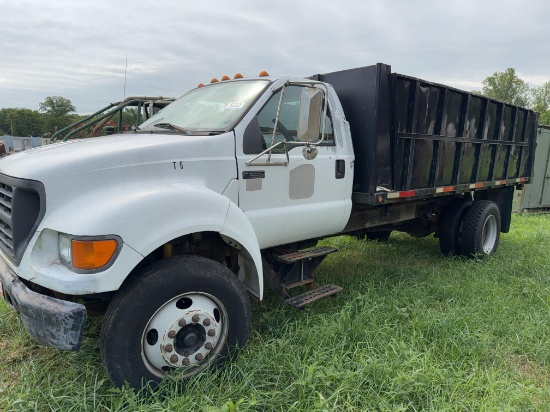 2000 Ford F650 Super Duty Stakebody Dump Truck