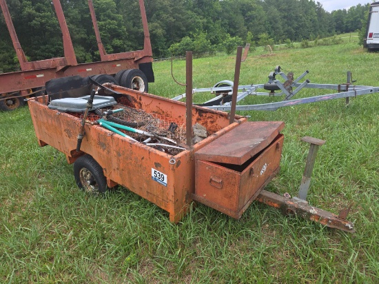 Utility Cart Trailer with Contents