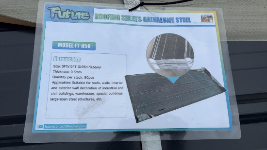 (50 PCS) 2026 Unused Future FT-XH50 Galvalume Steel Siding Roofing