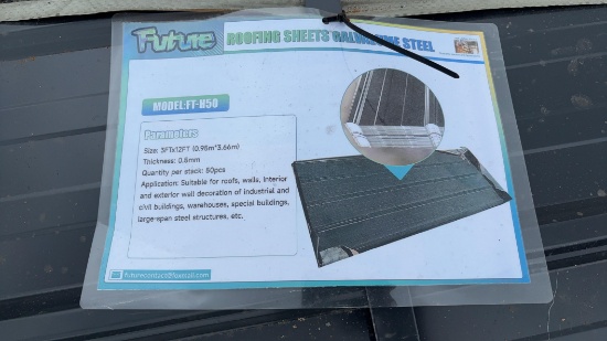 (50 PCS) 2026 Unused Future FTH50 Galvalume Steel Siding Roofing