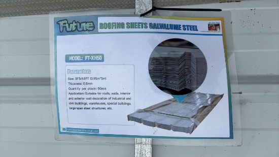 (50 PCS) 2026 Unused Future FTH50 Galvalume Steel Siding Roofing