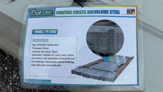 (50 PCS) 2026 Unused Future FTH50 Galvalume Steel Siding Roofing