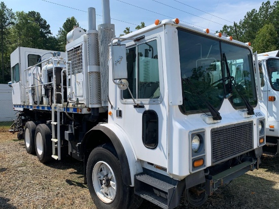 1993 Mack MR688P Linear Dynamics Cabover Road Striping Paint Truck
