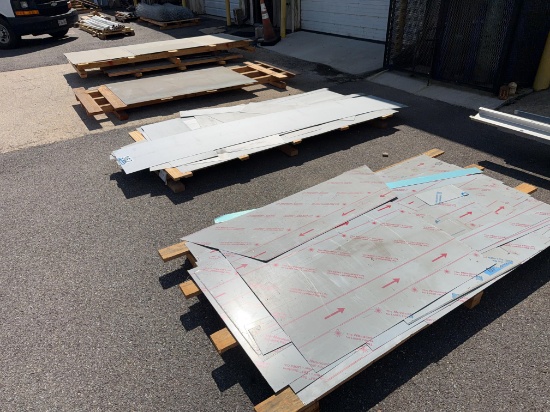 Lot of Assorted Metal Sheets on Pallets