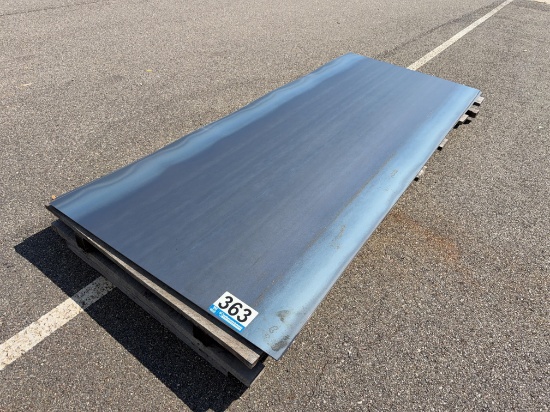 Lot of Hot Rolled Steel Sheets on Pallet