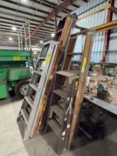 Lot of Assorted Ladders Including Werner Duty-Master Model 406