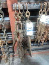 (Qty 4) Lot of Industrial Chain Binders and Hooks
