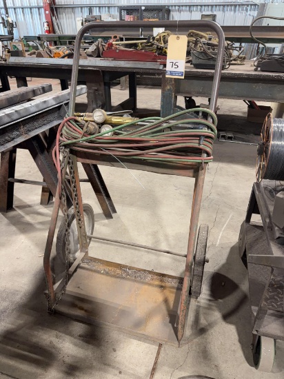 Oxygen-Acetylene Welding Cart with Hoses and Regulators