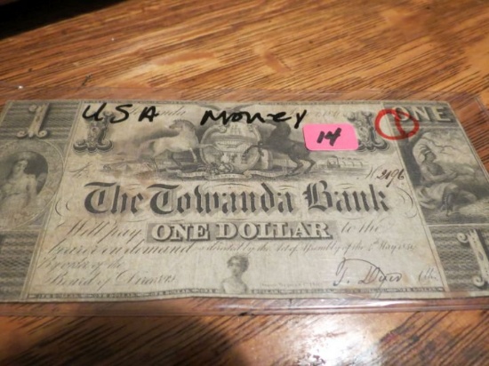 $1.00 1841 Towanda Bank Note