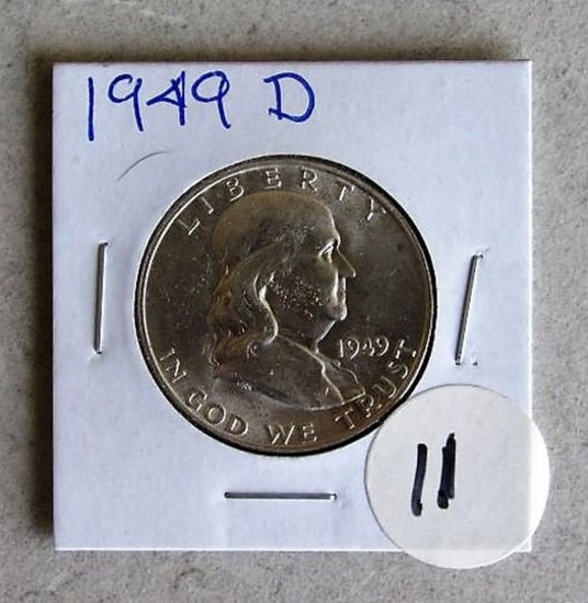 1949-D Franklin Half Dollar BU Key Date