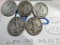 (5) Walking Liberty Halves 1934,35D,36D,37,39