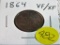 1864 VF/XF 2 Cent Piece